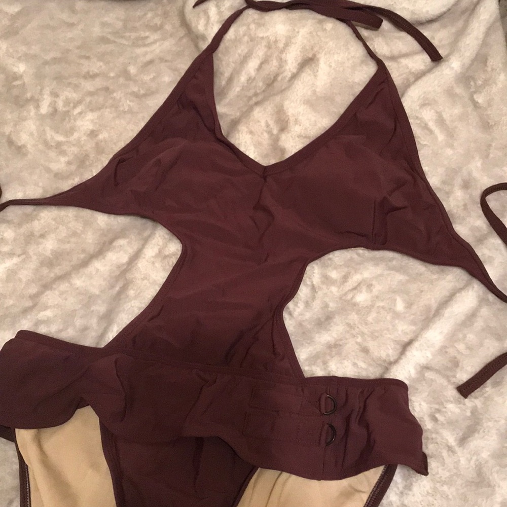 Burgundy one piece